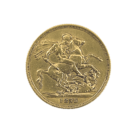 Moneda De Oro Sovereign Reino Unido Año 1875
