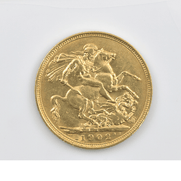 Moneda De Oro Sovereign Reino Unido Año 1902