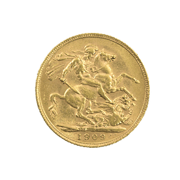 Moneda De Oro Sovereign Reino Unido Año 1909