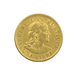 Moneda De Oro 1 Libra Perú Año 1903