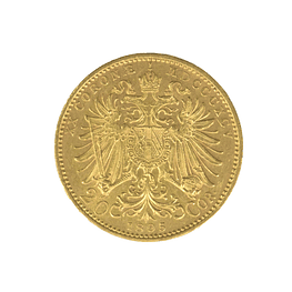 Moneda De Oro Extranjera 20 Corona Austria-Hungría Año 1895