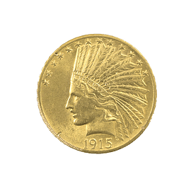 Moneda De Oro 10 Dollars Estados Unidos Año 1915