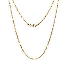 Cadena De Oro Amarillo 18K Bola Pellet