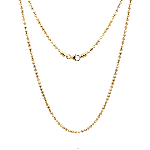Cadena De Oro Amarillo 18K Bola Pellet