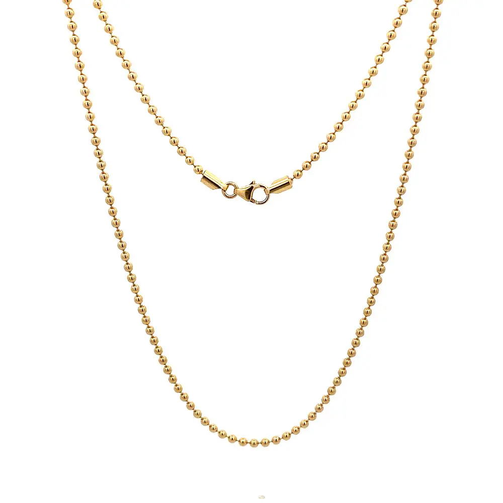 Cadena De Oro Amarillo 18K Bola Pellet
