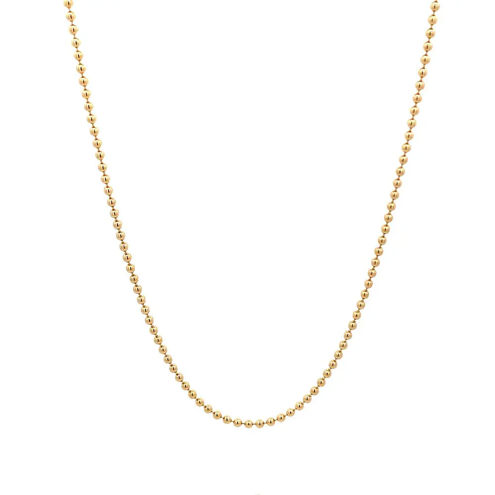 Cadena De Oro Amarillo 18K Bola Pellet
