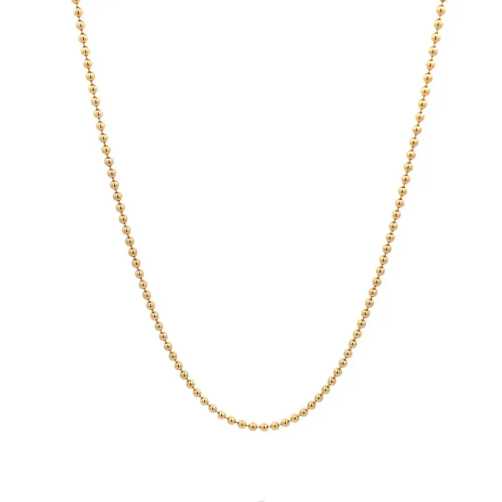 Cadena De Oro Amarillo 18K Bola Pellet