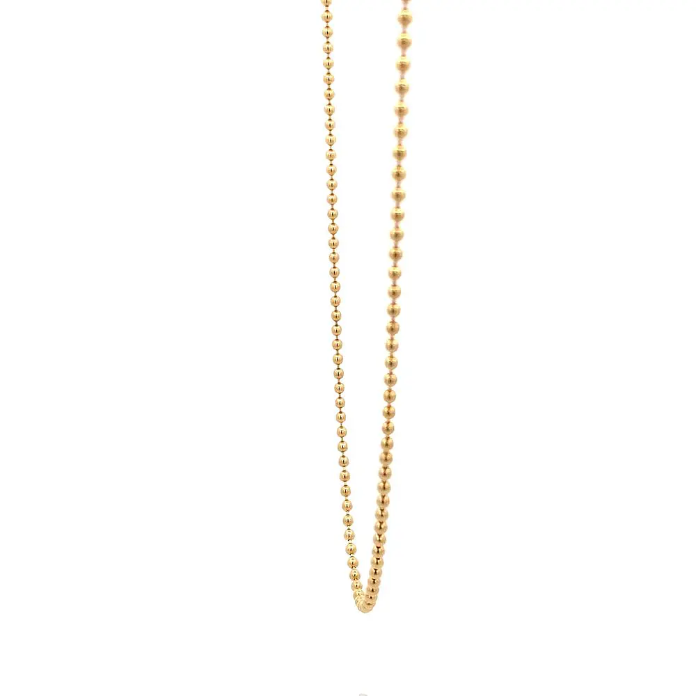Cadena De Oro Amarillo 18K Bola Pellet
