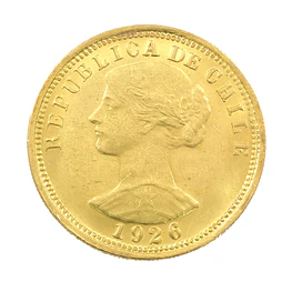 Moneda De Oro 21K 100 Pesos Chile Año 1926