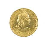 Moneda De Oro 1 Libra Perú Año 1917