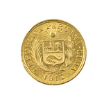 Moneda De Oro 1 Libra Perú Año 1917