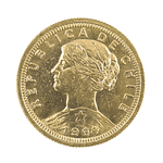 Moneda De Oro 21K 100 Pesos Chile Año 1964