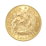 Moneda De Oro 21K 100 Pesos Chile Año 1972