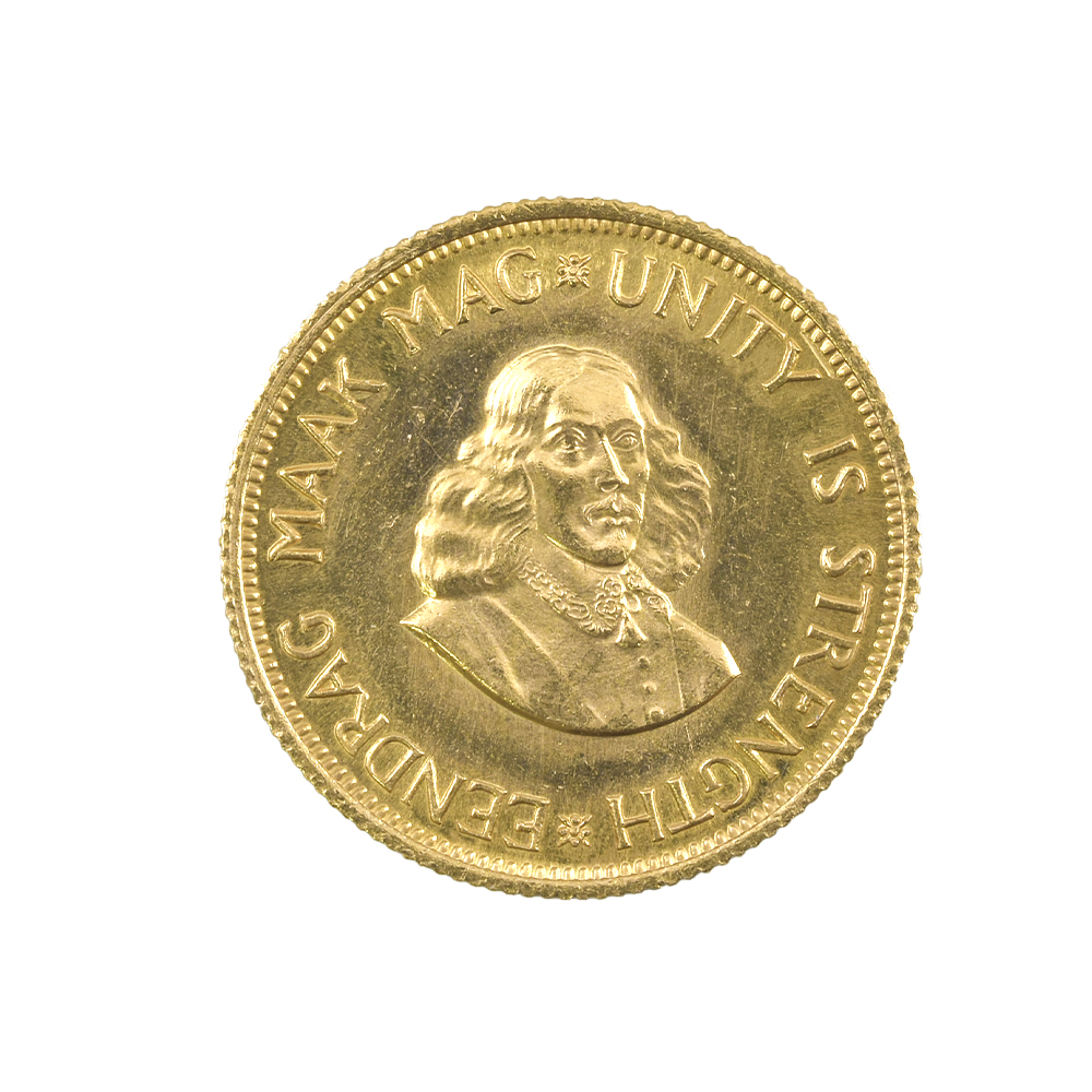 Moneda De Oro 2 Rand Sudafrica Año 1962
