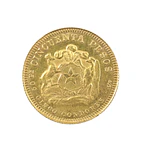 Moneda De Oro 21K 50 Pesos Chile Año 1961