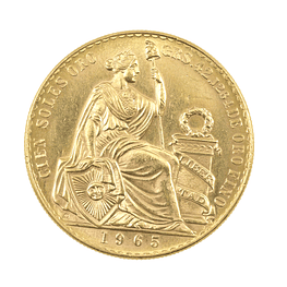 Moneda de Oro 100 Soles Perú – 42,13 g Oro Fino (Año al Azar)