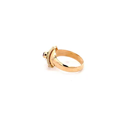 Anillo De Oro Rosado 18K Chevalier Con Piedra