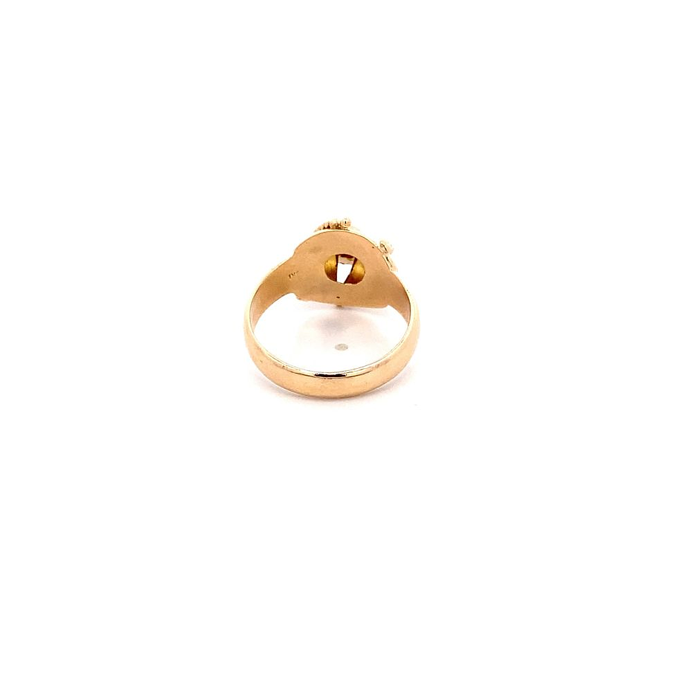Anillo De Oro Rosado 18K Chevalier Con Piedra
