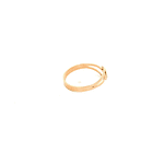 Anillo De Oro Rosado 18K Semi Cintillo Calado Con Piedras