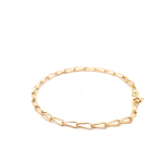 Pulsera De Oro Rosado 18K Espiga Doble