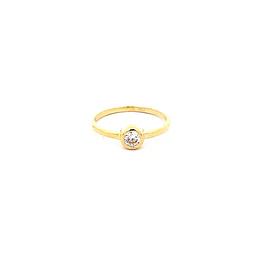Anillo De Oro Amarillo 18K Punto De Luz 