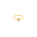 Anillo De Oro Amarillo 18K Punto De Luz 