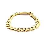 Pulsera De Oro Amarillo 18K Groumet Inflada