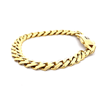 Pulsera De Oro Amarillo 18K Groumet Inflada