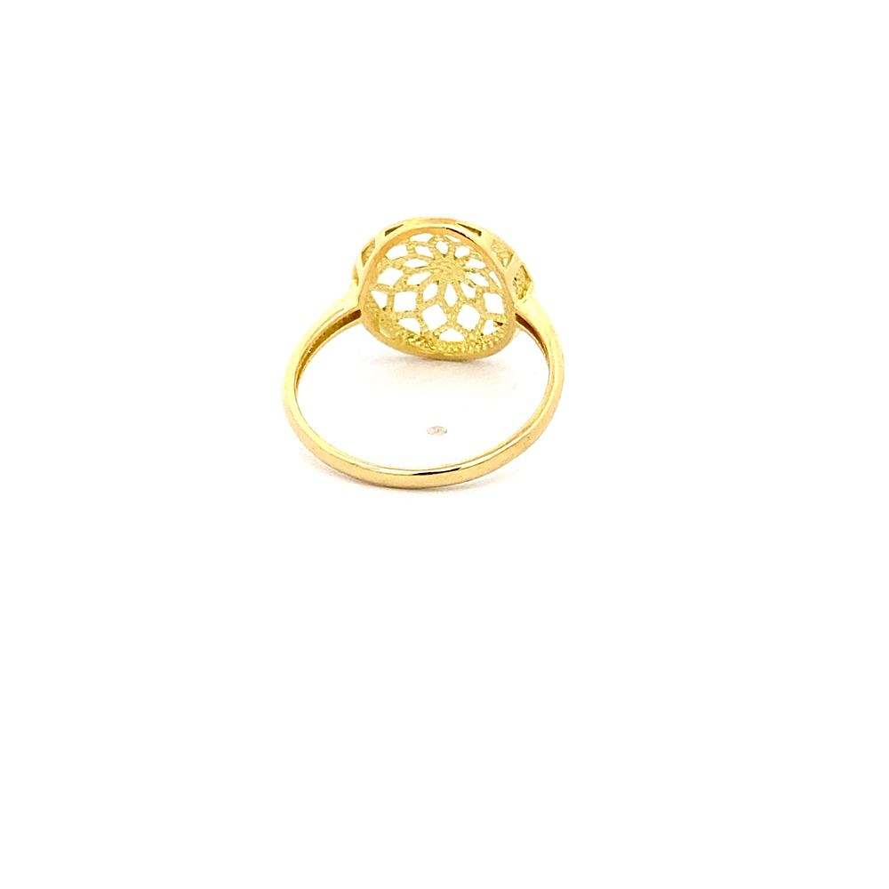 Anillo De Oro Amarillo 18K Mandala Calada