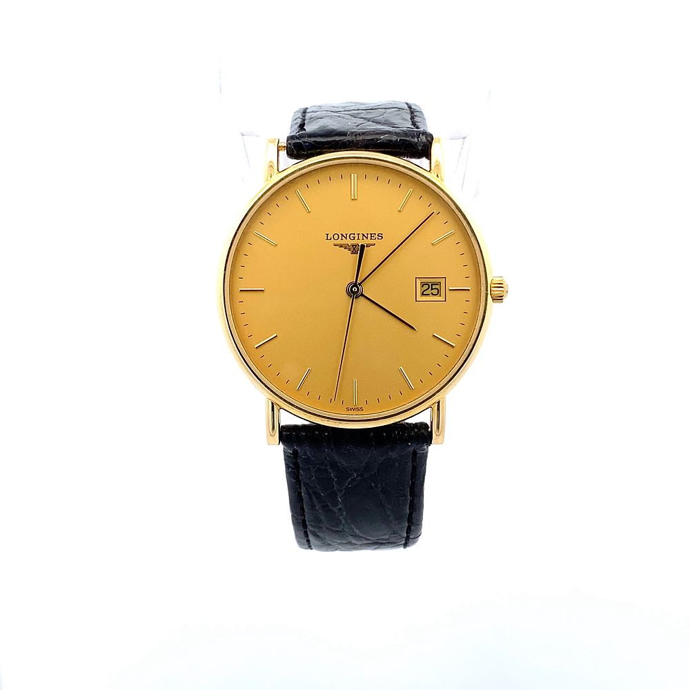 Reloj Hombre Longines Presence En Oro