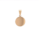 Colgante De Oro Amarillo 18K Placa Circular