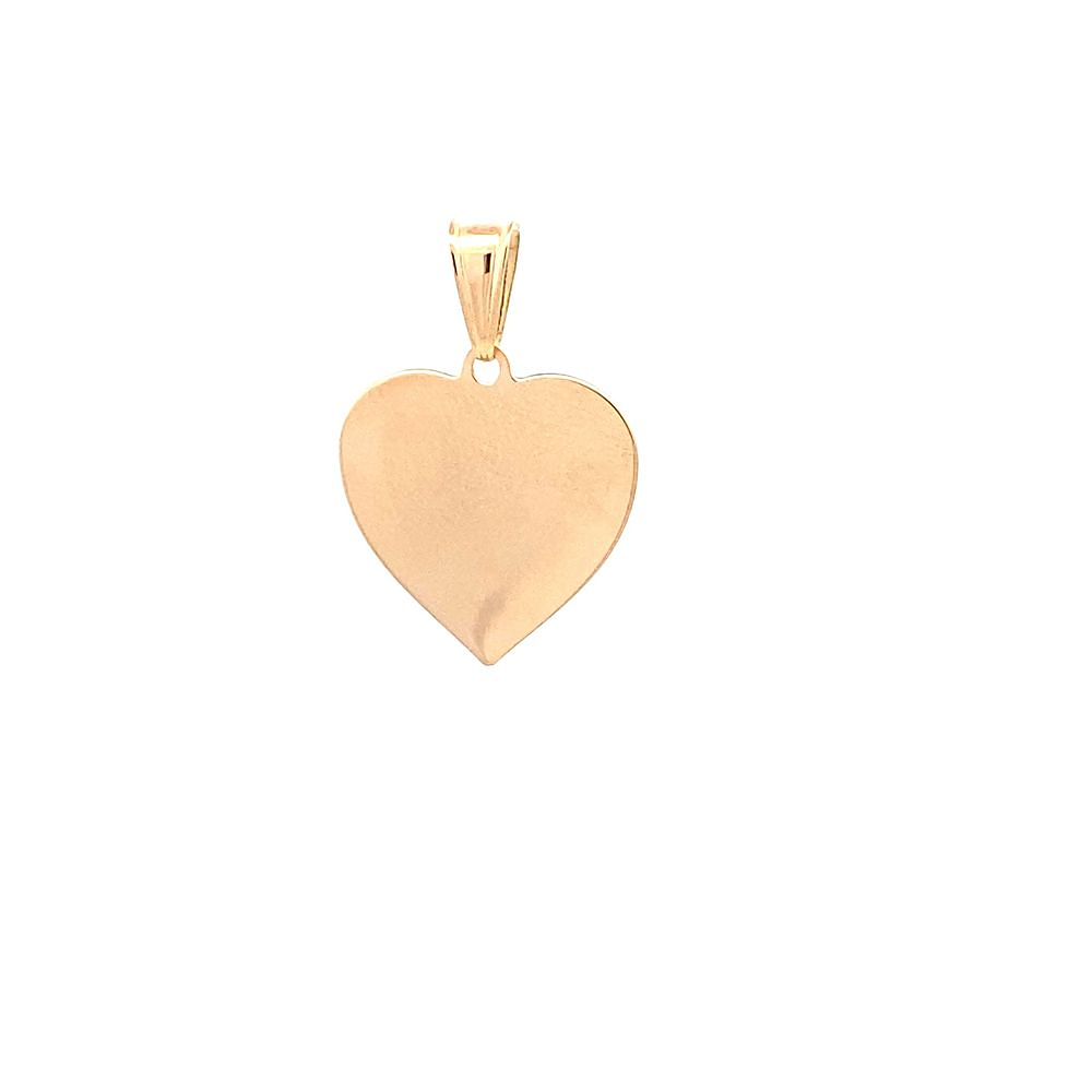 Colgante De Oro Amarillo 18K Placa Corazón