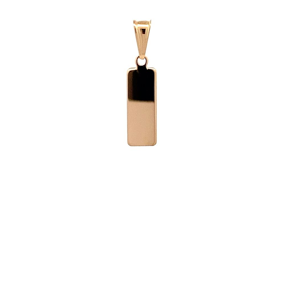 Colgante De Oro Amarillo 18K Placa Rectangular