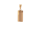 Colgante De Oro Amarillo 18K Placa Rectangular