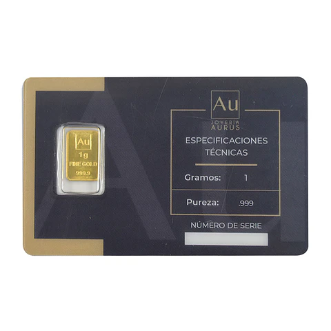 Barra De Oro 24K Mi Primera Inversión Clásico 