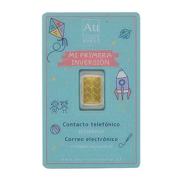 Barra De Oro 24K Mi Primera Inversión Celeste