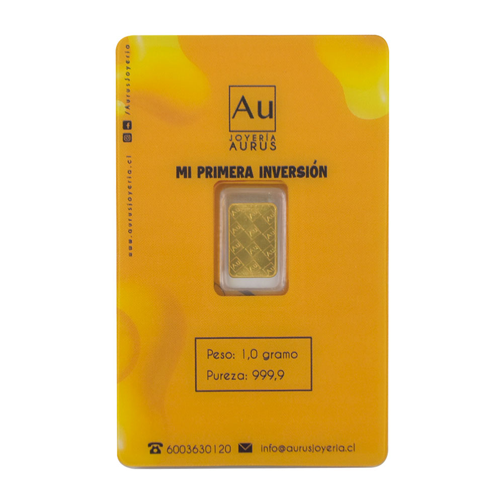 Barra De Oro 24K Mi Primera Inversión Jóvenes