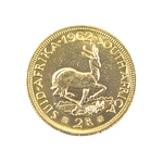 Moneda de Oro 2 Rand Sudáfrica Año 1962