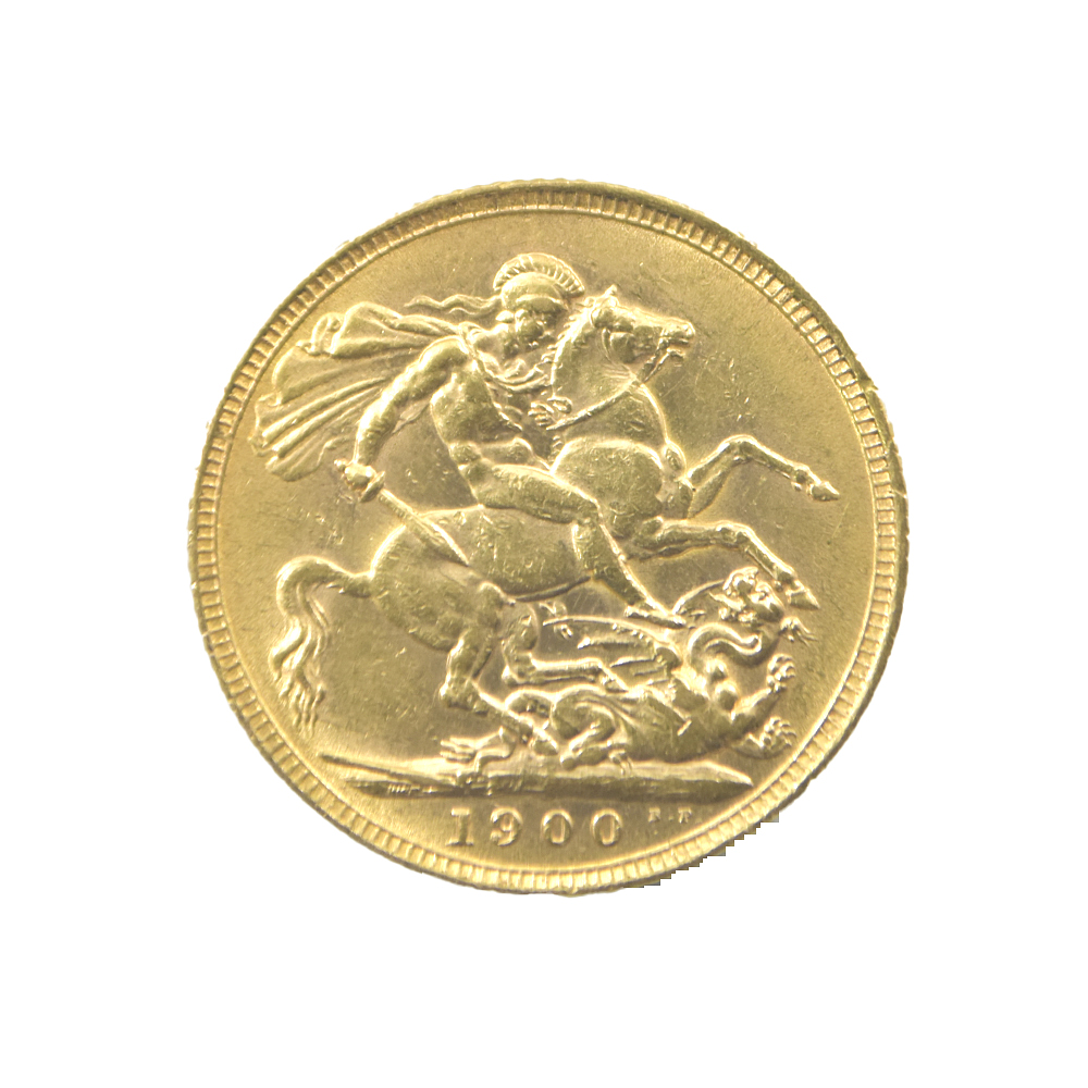Moneda de Oro Sovereign Reino Unido Año 1900