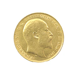 Moneda de Oro Sovereign Reino Unido Año 1907