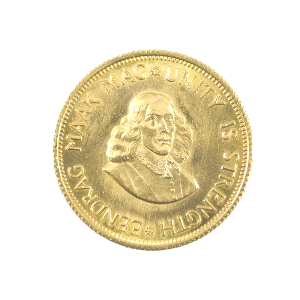 Moneda de Oro 2 Rand Sudáfrica Año 1962
