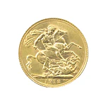 Moneda de Oro Sovereign Reino Unido Año 1912