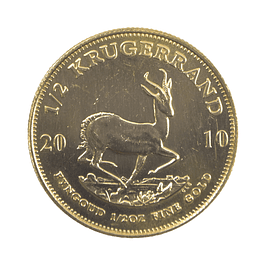 Moneda De Oro 1/2 Krugerrand Sudáfrica Año 2010