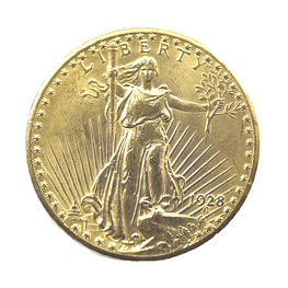 Moneda de Oro 20 Dollars Estados Unidos Año 1928