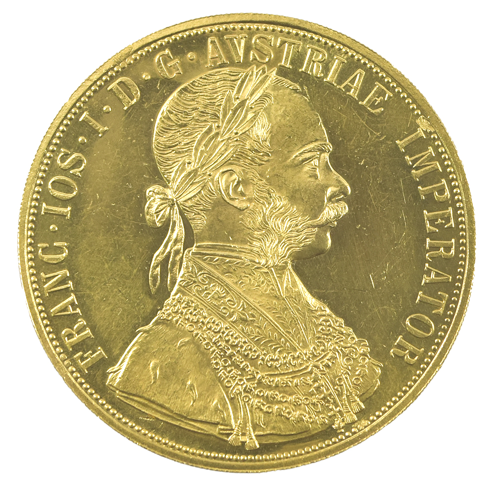 Moneda De Oro 4 Ducats Austria-Hungría Año 1915