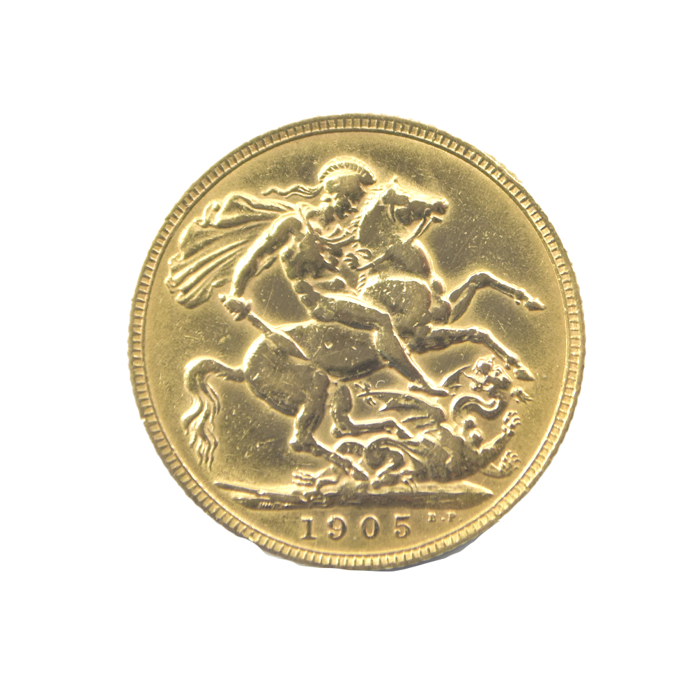 Moneda De Oro Sovereign Reino Unido Año 1905