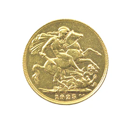 Moneda de Oro Sovereign Reino Unido Año 1925