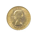 Moneda de Oro Soberano Británico Elizabeth II Año 1965– 22K Ley 916.7
