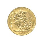 Moneda de Oro Sovereign de Reino Unido Año 1915