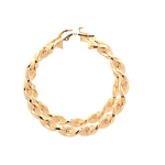 Aros De Oro Amarillo 18K Entorchados Tallados 